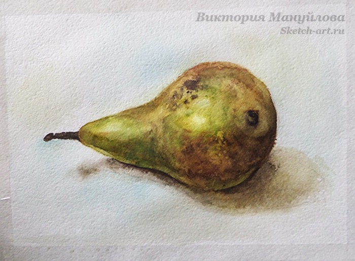 Этюд акварелью по мокрому в alla prima | Vynogradov V Watercolor sketch 1