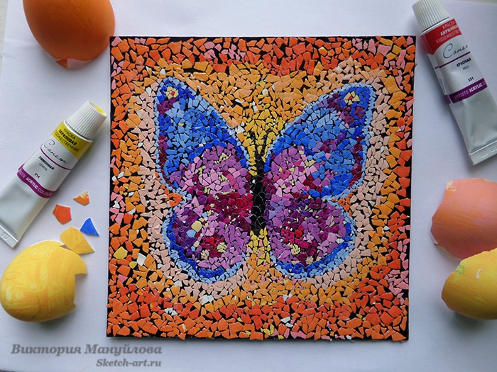 Эскиз мозаики для чайного столика. Цвет немножко не похож, оттенки плохо пе | Instagram